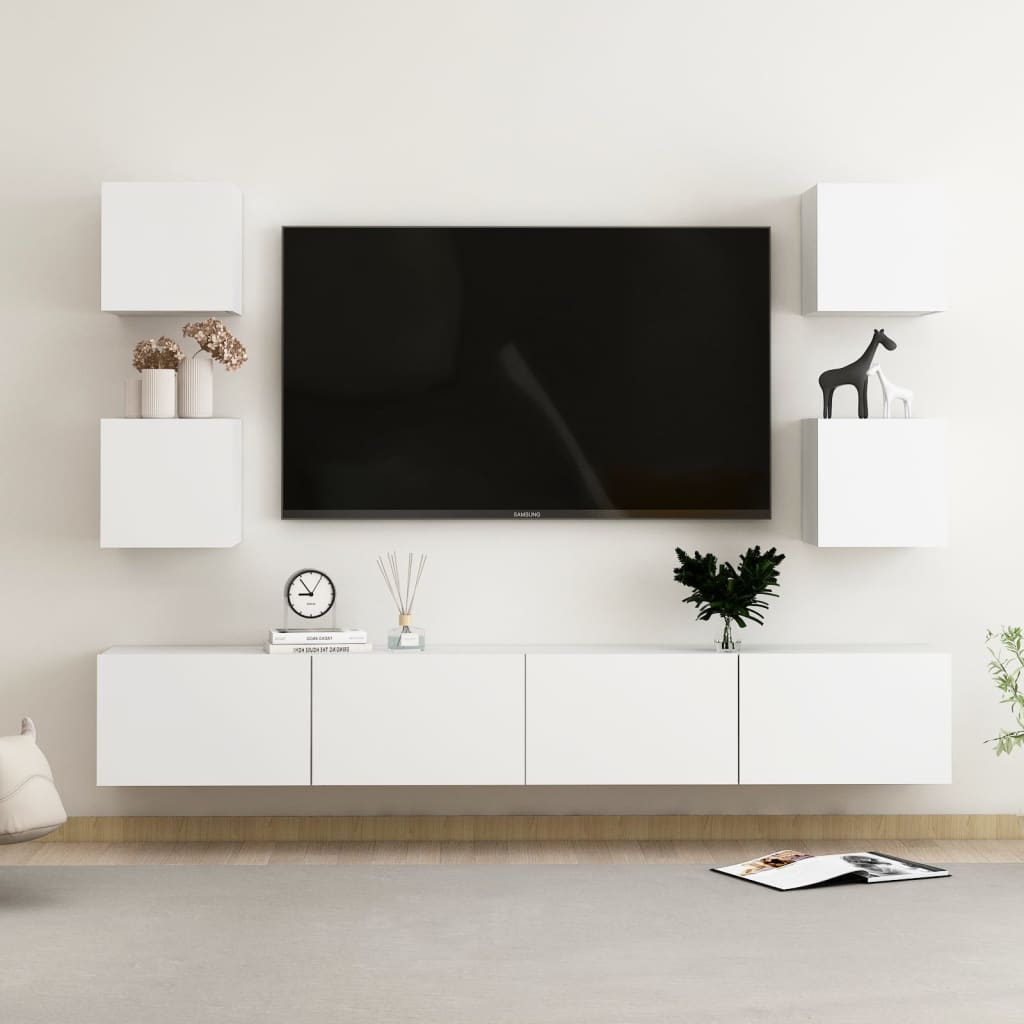 Ensemble de meubles TV 6 pièces en bois