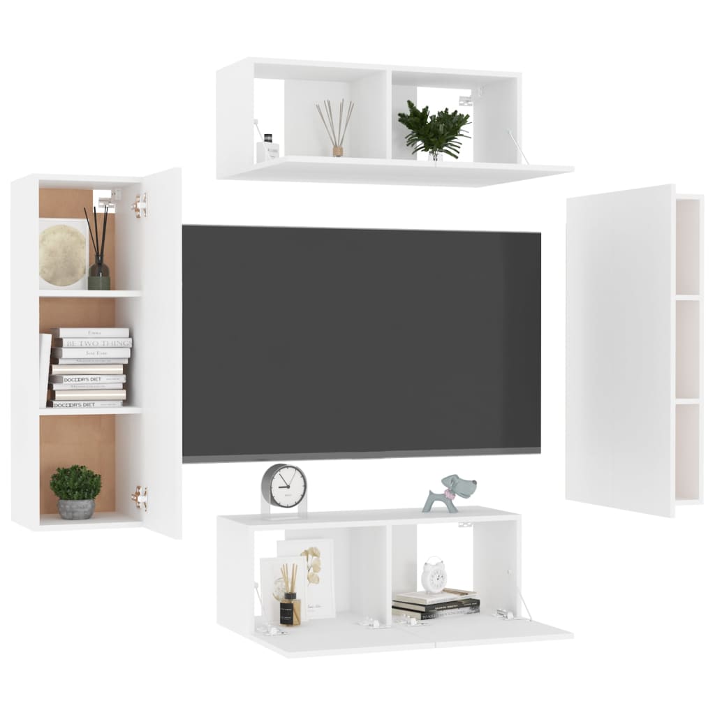 Ensemble de meubles TV 4 pièces en bois