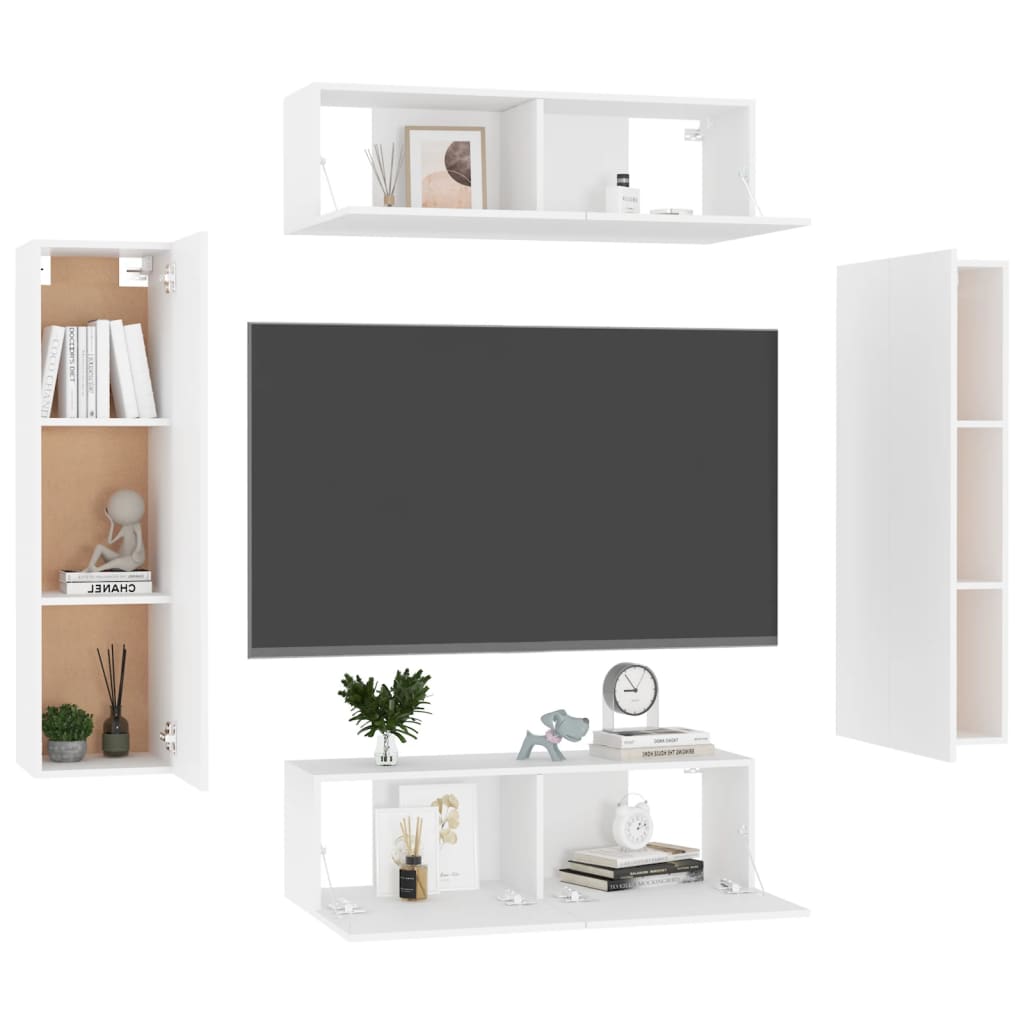 Ensemble de meubles TV 4 pièces en bois