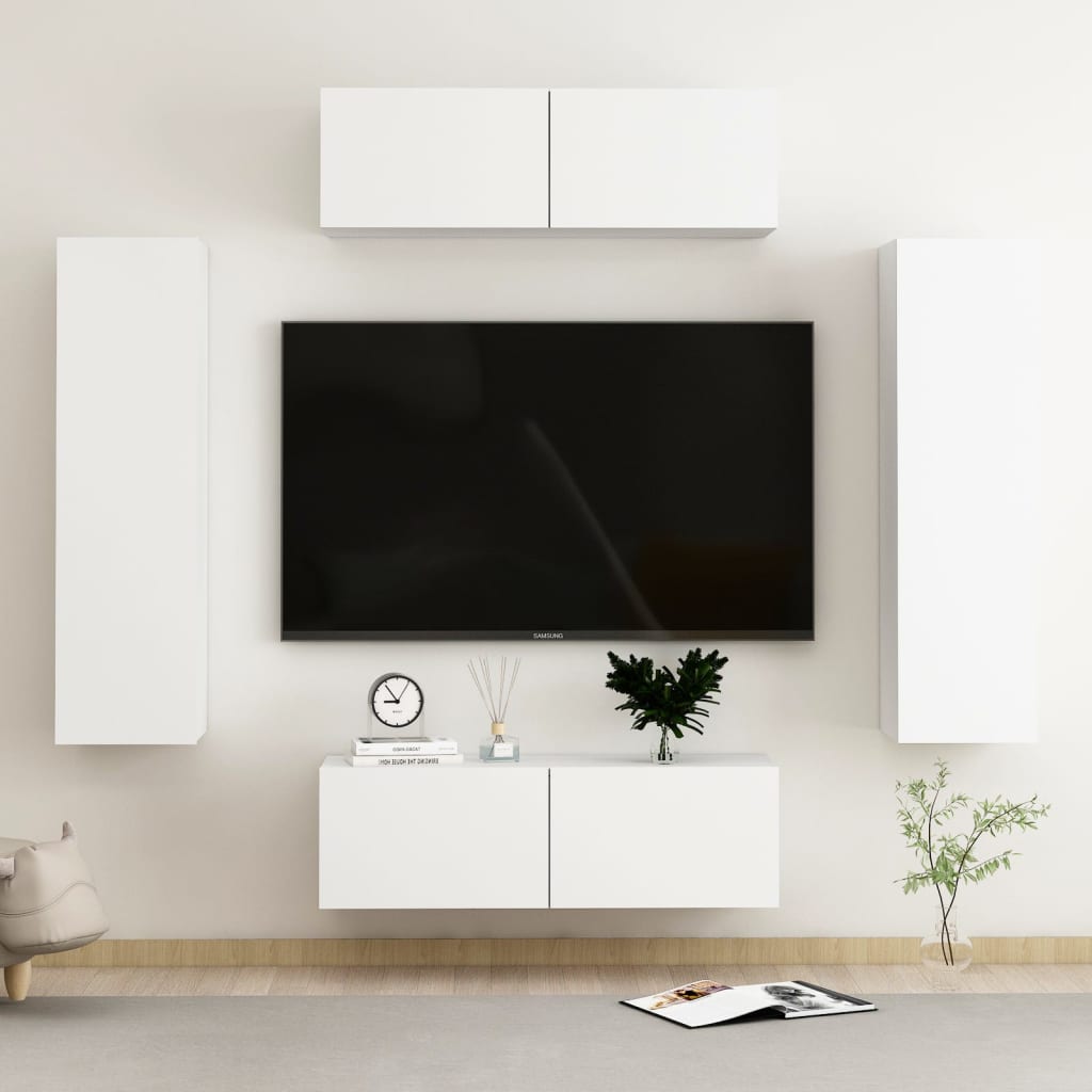 Ensemble de meubles TV 4 pièces en bois