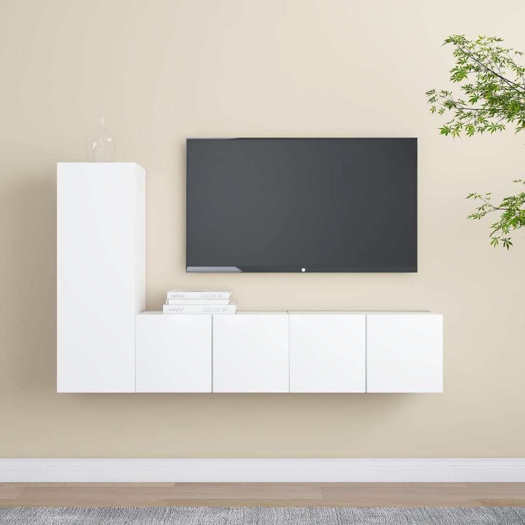 Ensemble de meubles TV 4 pièces en bois