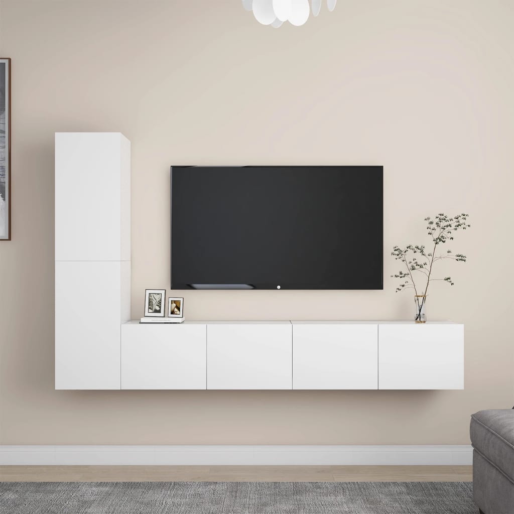 Ensemble de meubles TV 4 pièces en bois