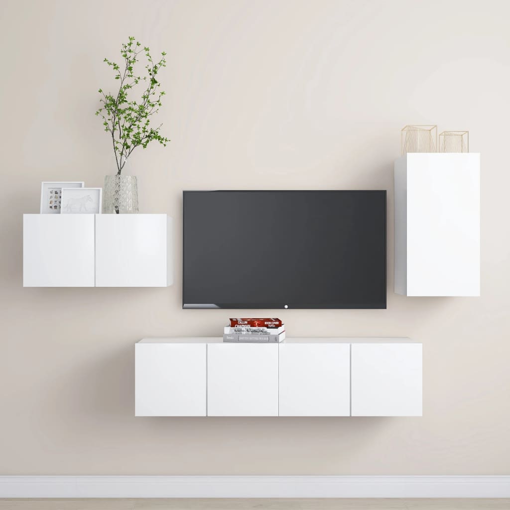 Ensemble de meubles TV 4 pièces en bois