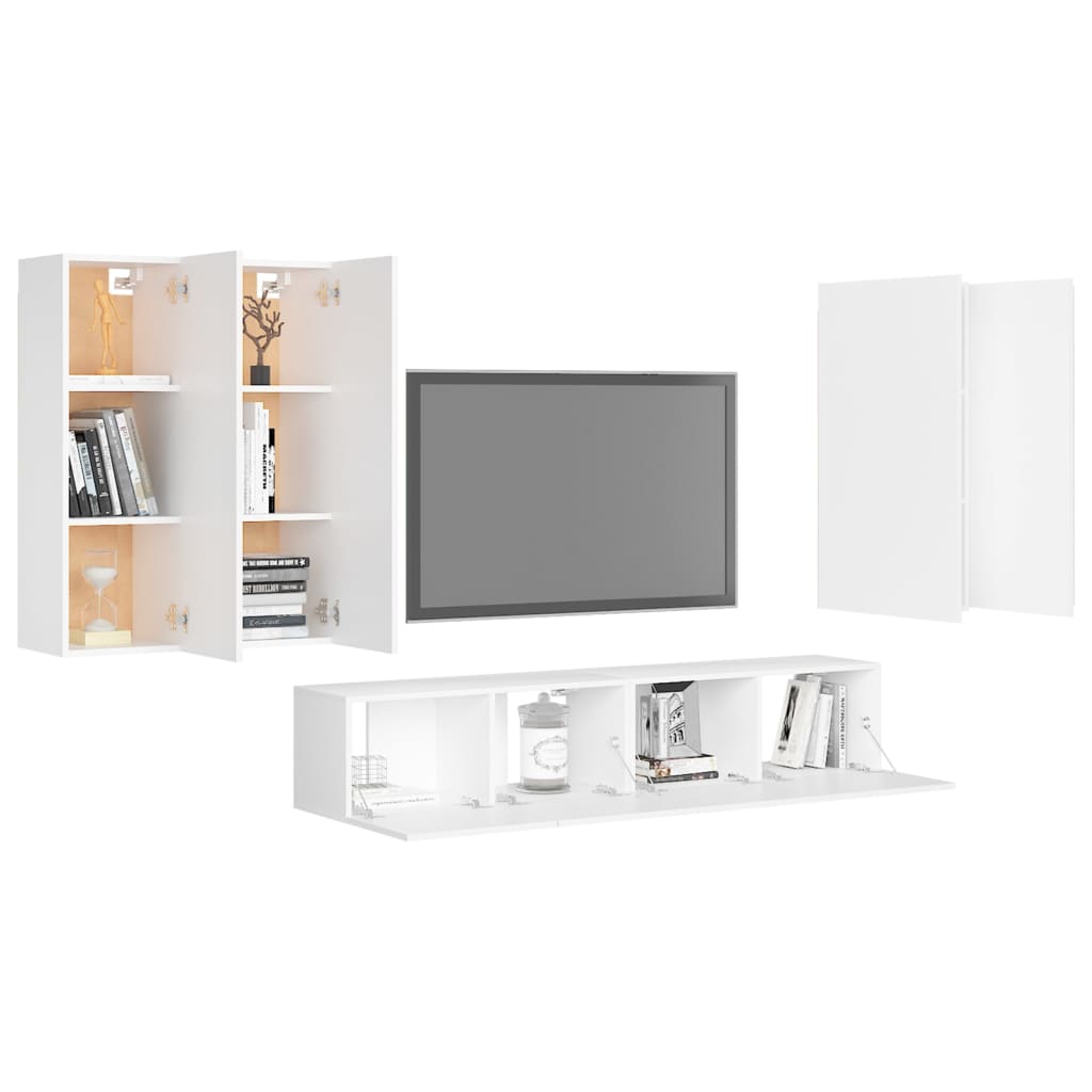 Ensemble de meubles TV 6 pièces en bois