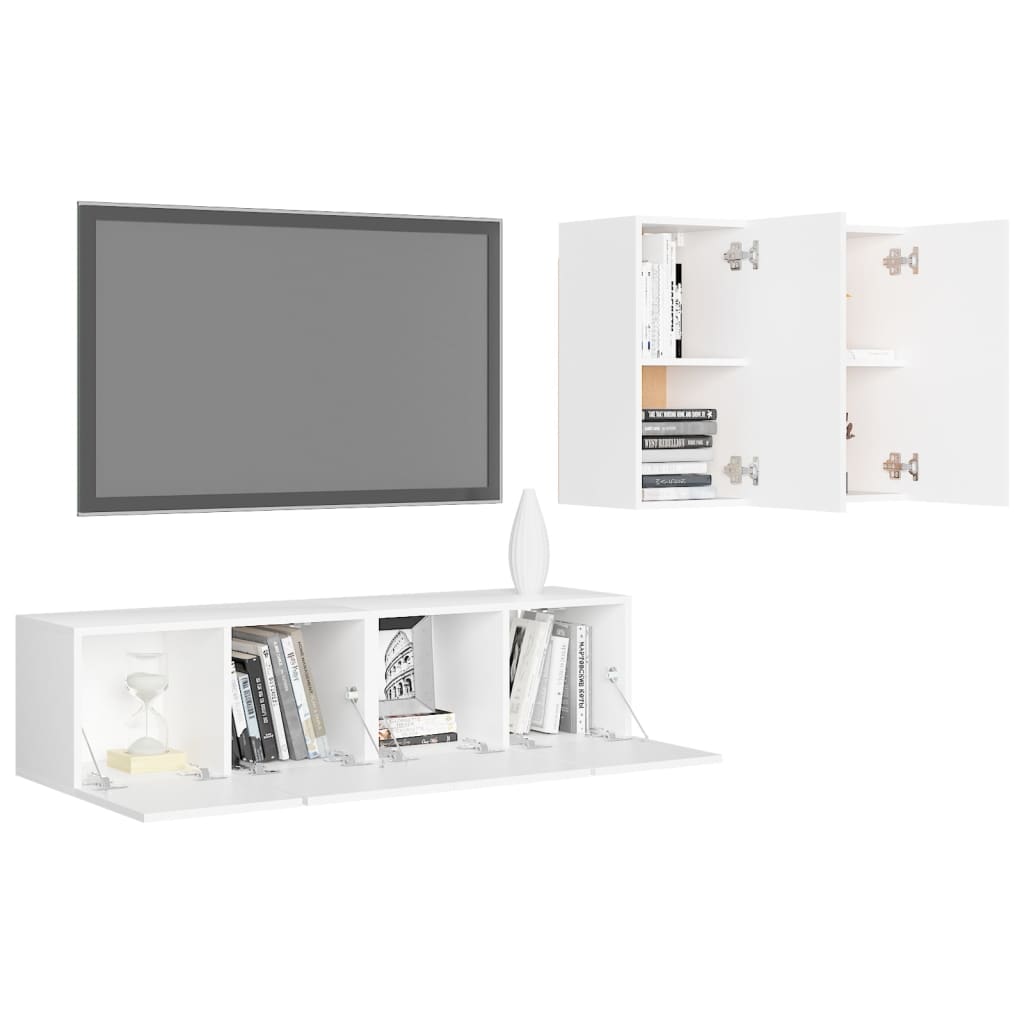 Ensemble de meubles TV 4 pièces en bois