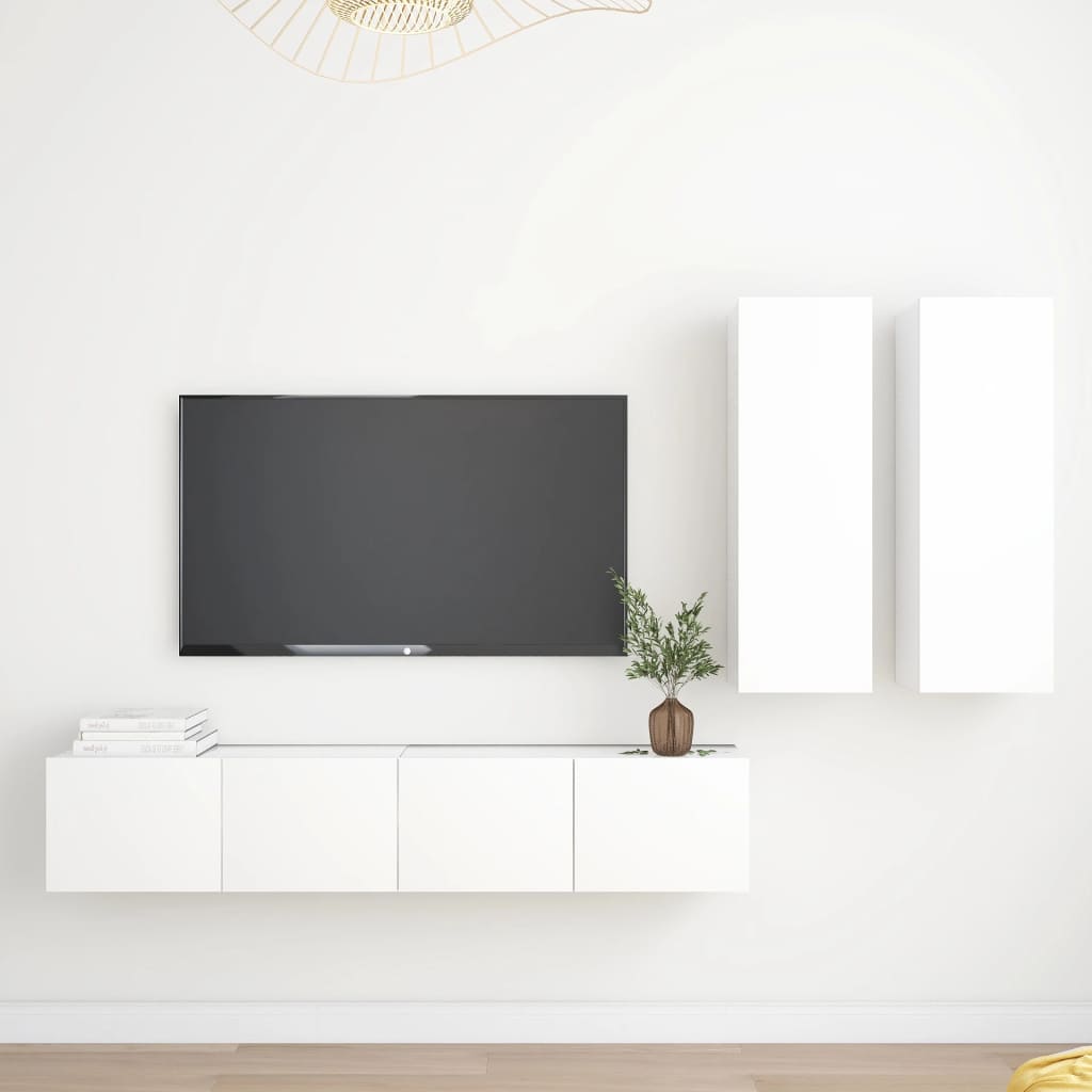 Ensemble de meubles TV 4 pièces en bois