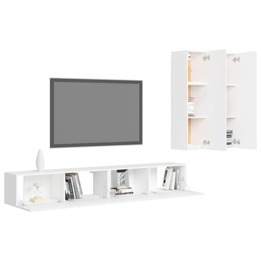 Ensemble de meubles TV 4 pièces en bois