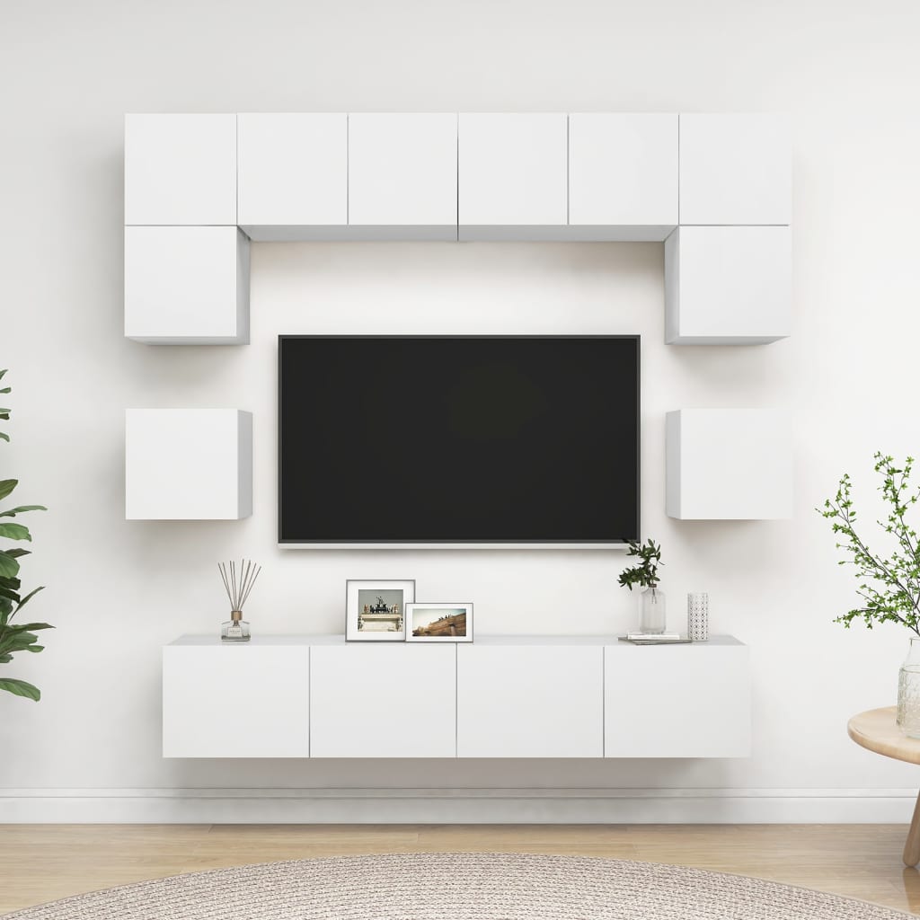 Ensemble de meubles TV 8 pièces en bois