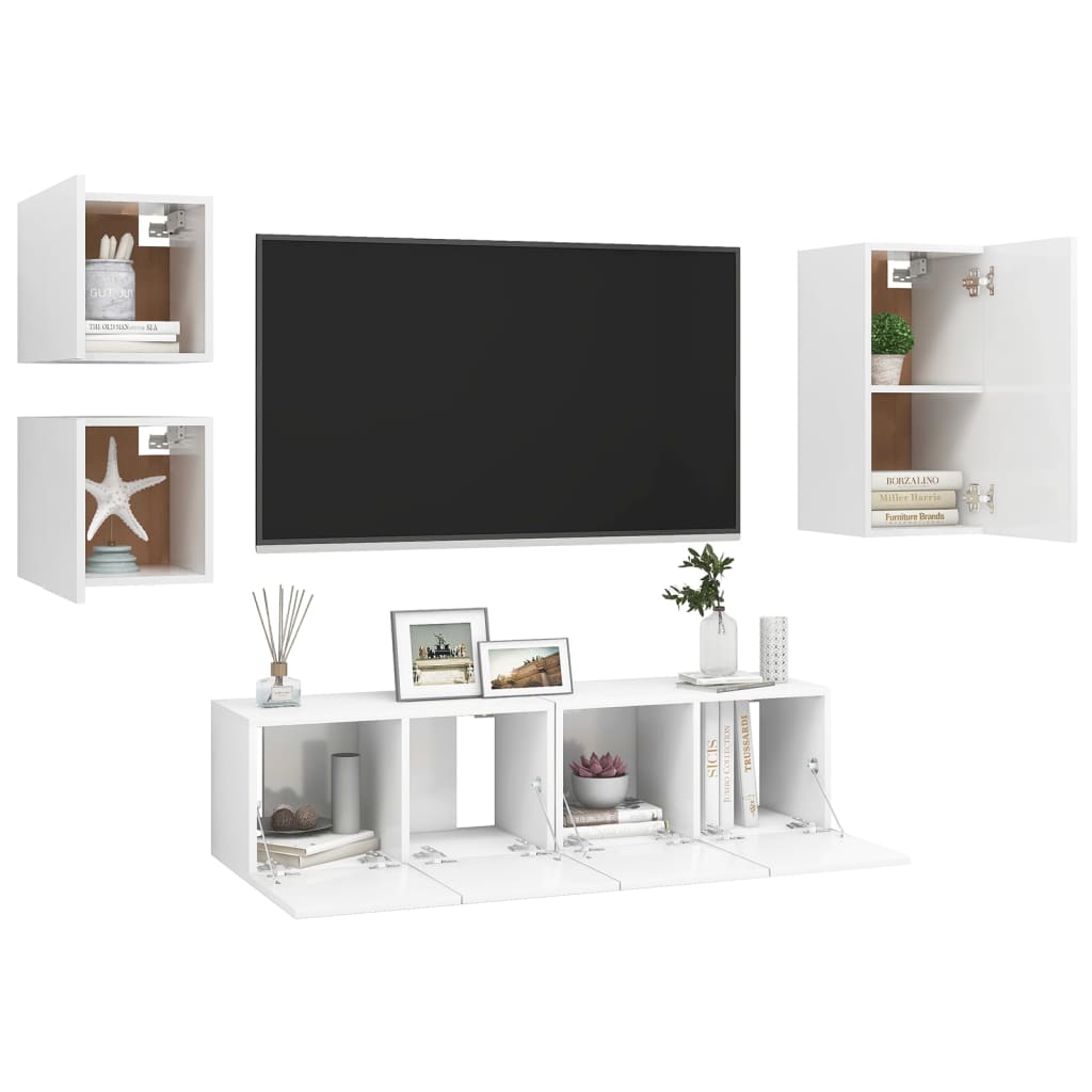 Ensemble de meubles TV 5 pièces en bois