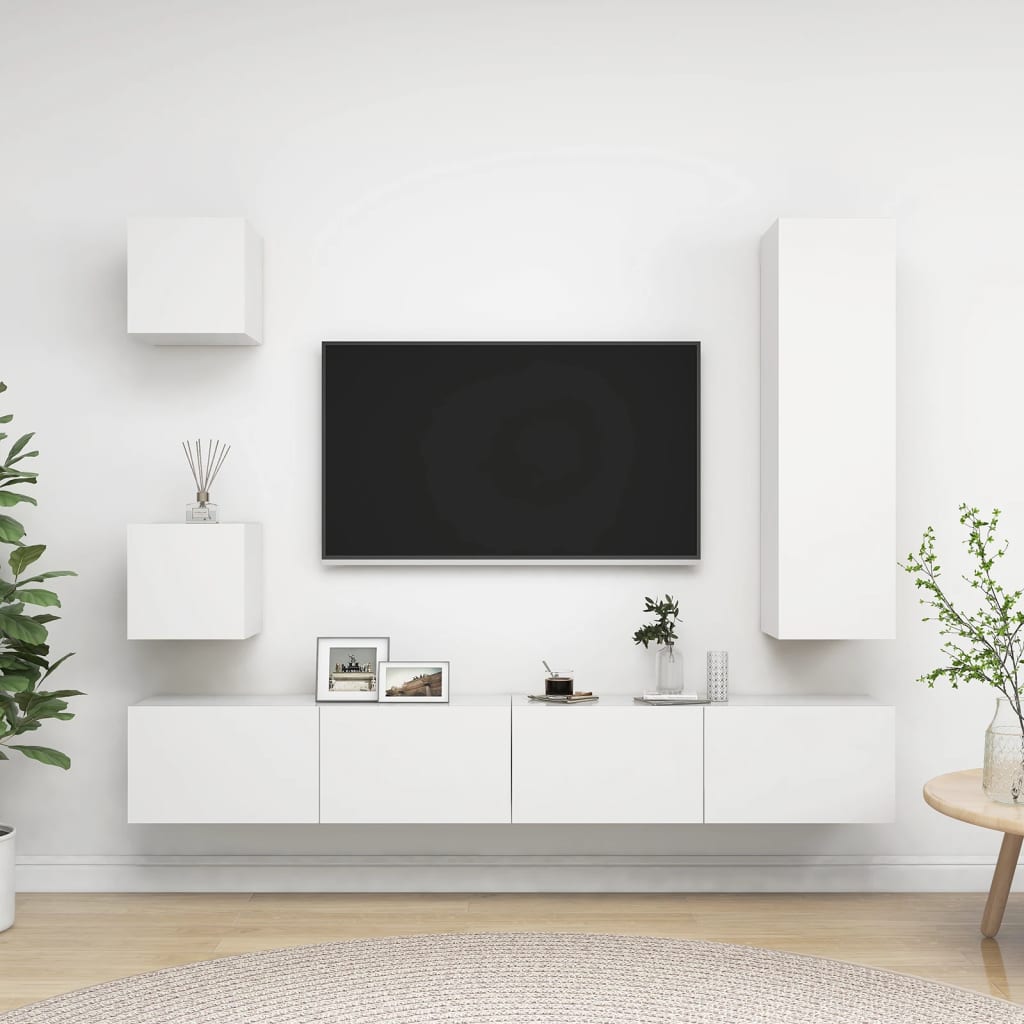 Ensemble de meubles TV 5 pièces en bois