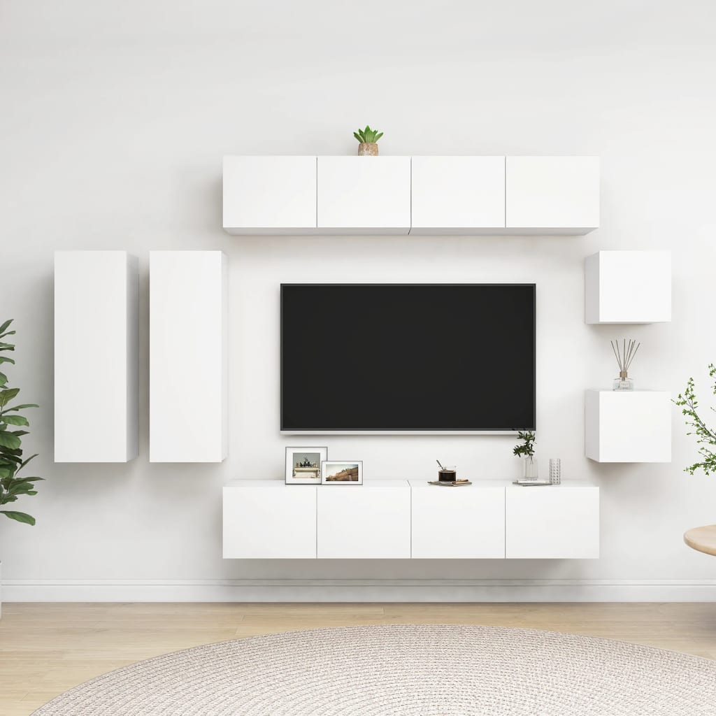 Ensemble de meubles TV 8 pièces en bois