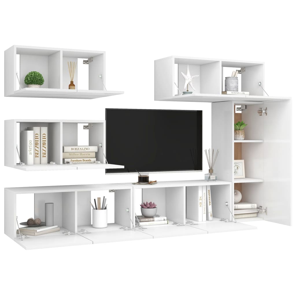 Ensemble de meubles TV 8 pièces en bois