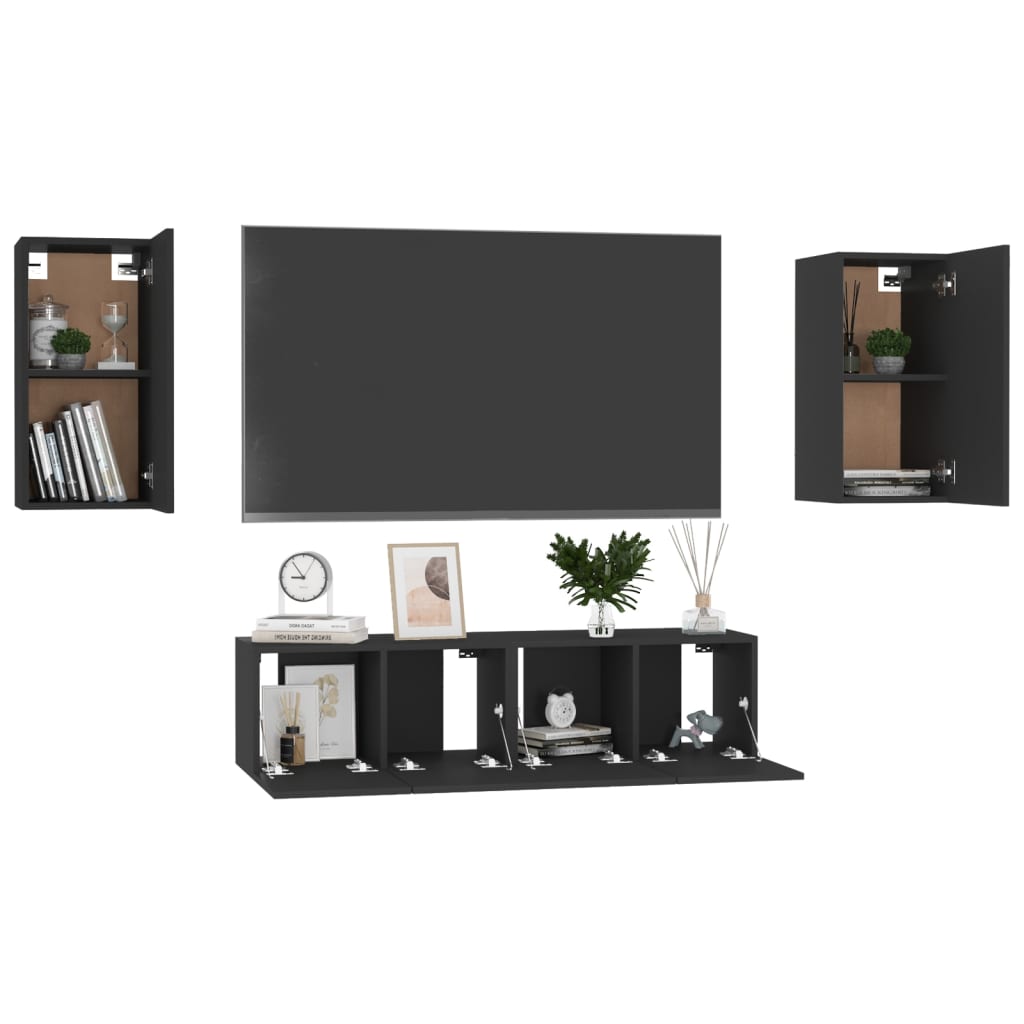 Ensemble de meubles TV 5 pièces en bois