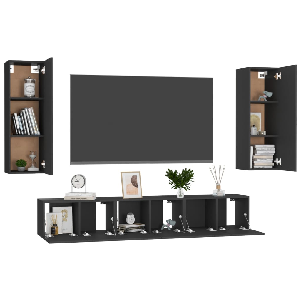 Ensemble de meubles TV 5 pièces en bois