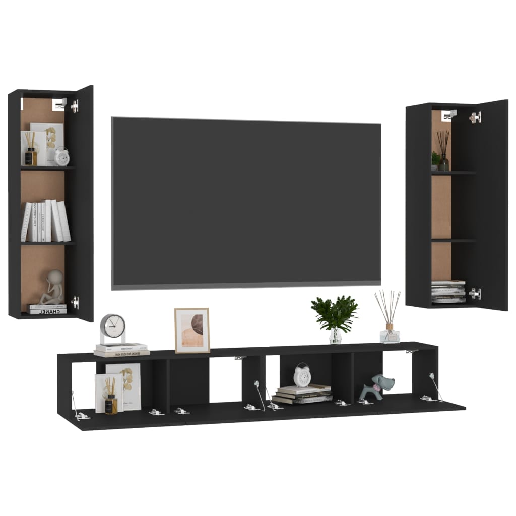 Ensemble de meubles TV 5 pièces en bois