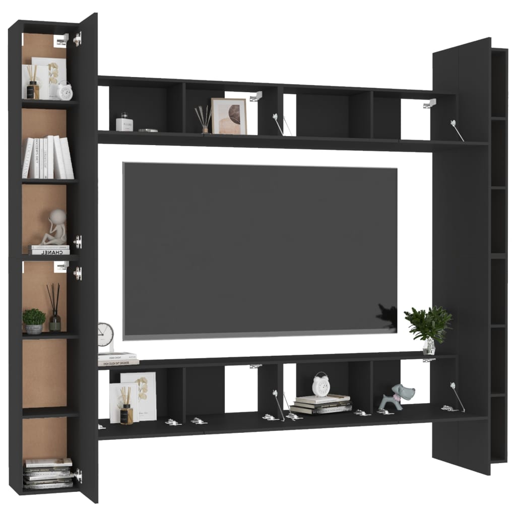 Ensemble de meubles TV 8 pièces en bois