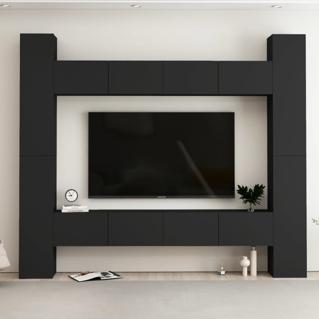 Ensemble de meubles TV 8 pièces en bois