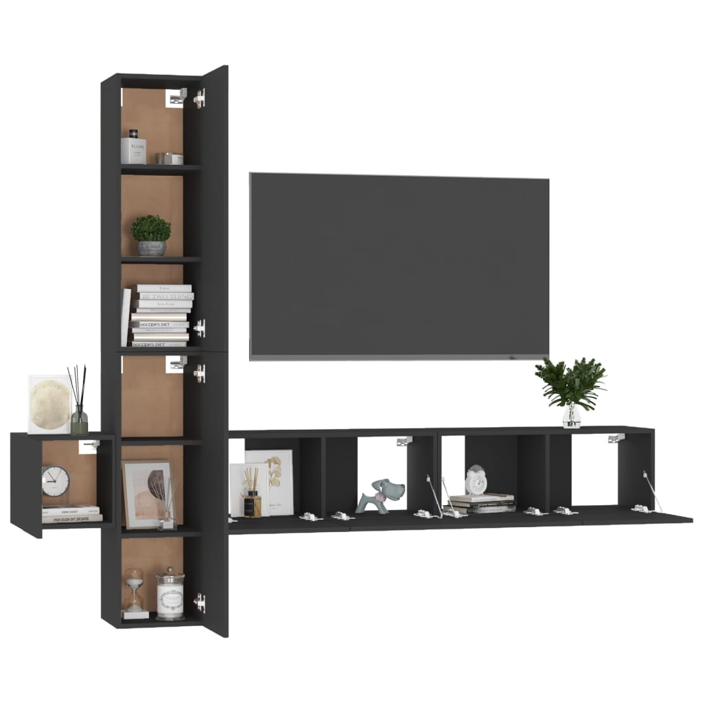 Ensemble de meubles TV 5 pièces en bois