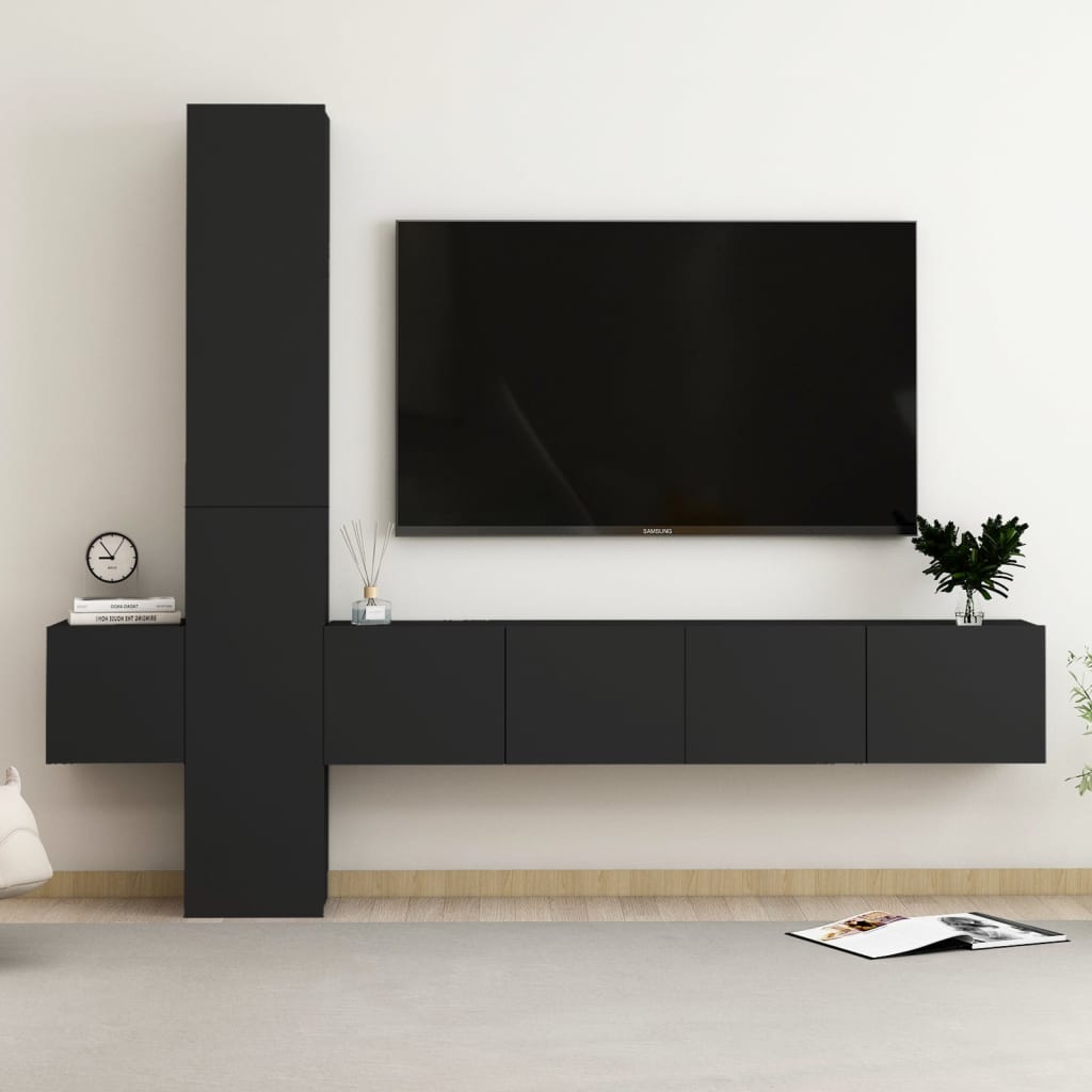 Ensemble de meubles TV 5 pièces en bois