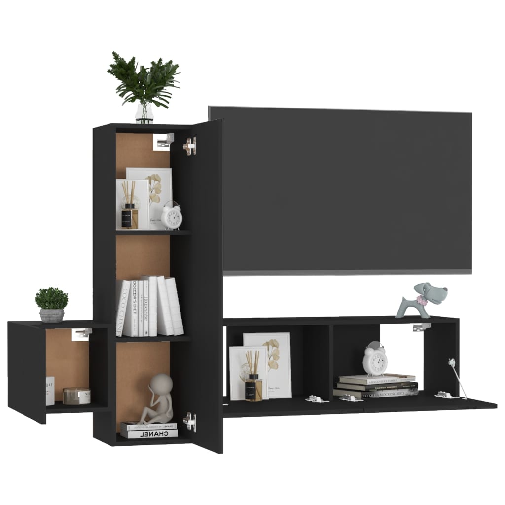 Ensemble de meubles TV 5 pièces en bois