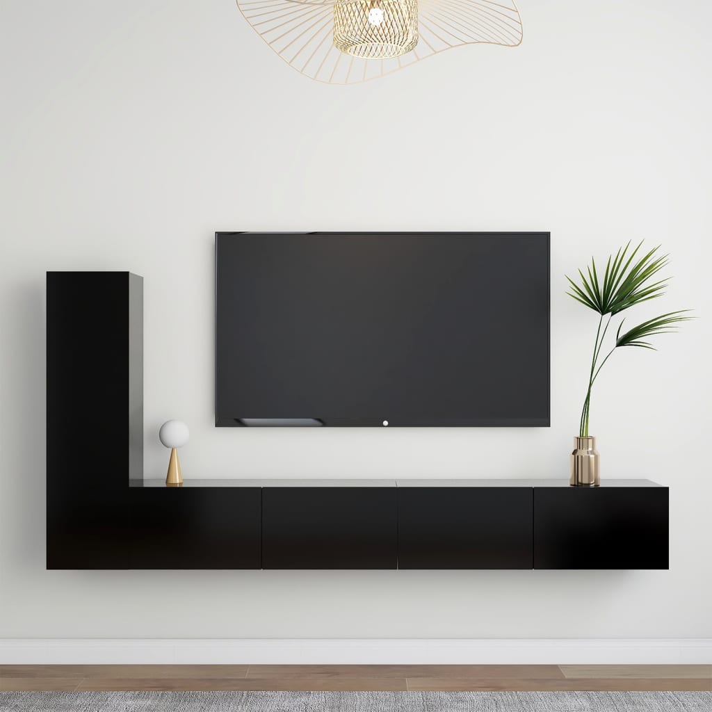 Ensemble de meubles TV 4 pièces en bois