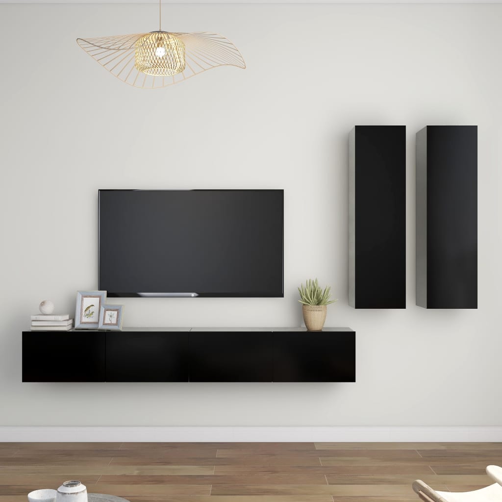 Ensemble de meubles TV 4 pièces en bois