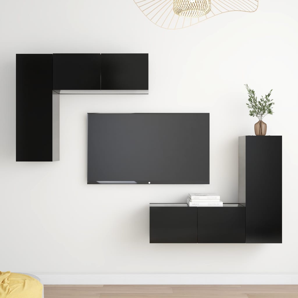 Ensemble de meubles TV 4 pièces en bois