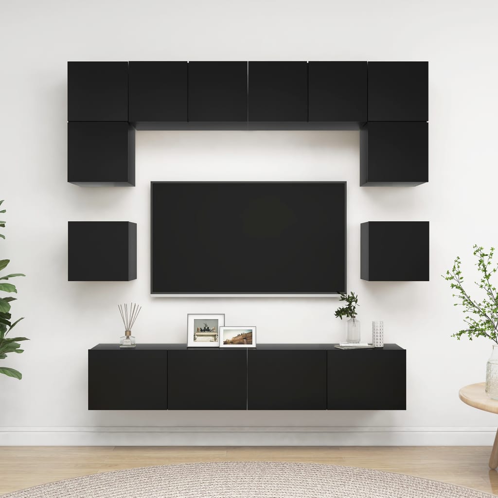 Ensemble de meubles TV 8 pièces en bois