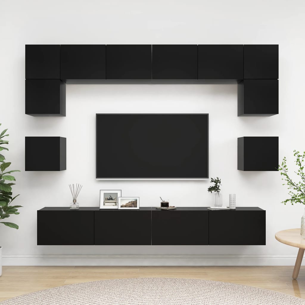 Ensemble de meubles TV 8 pièces en bois