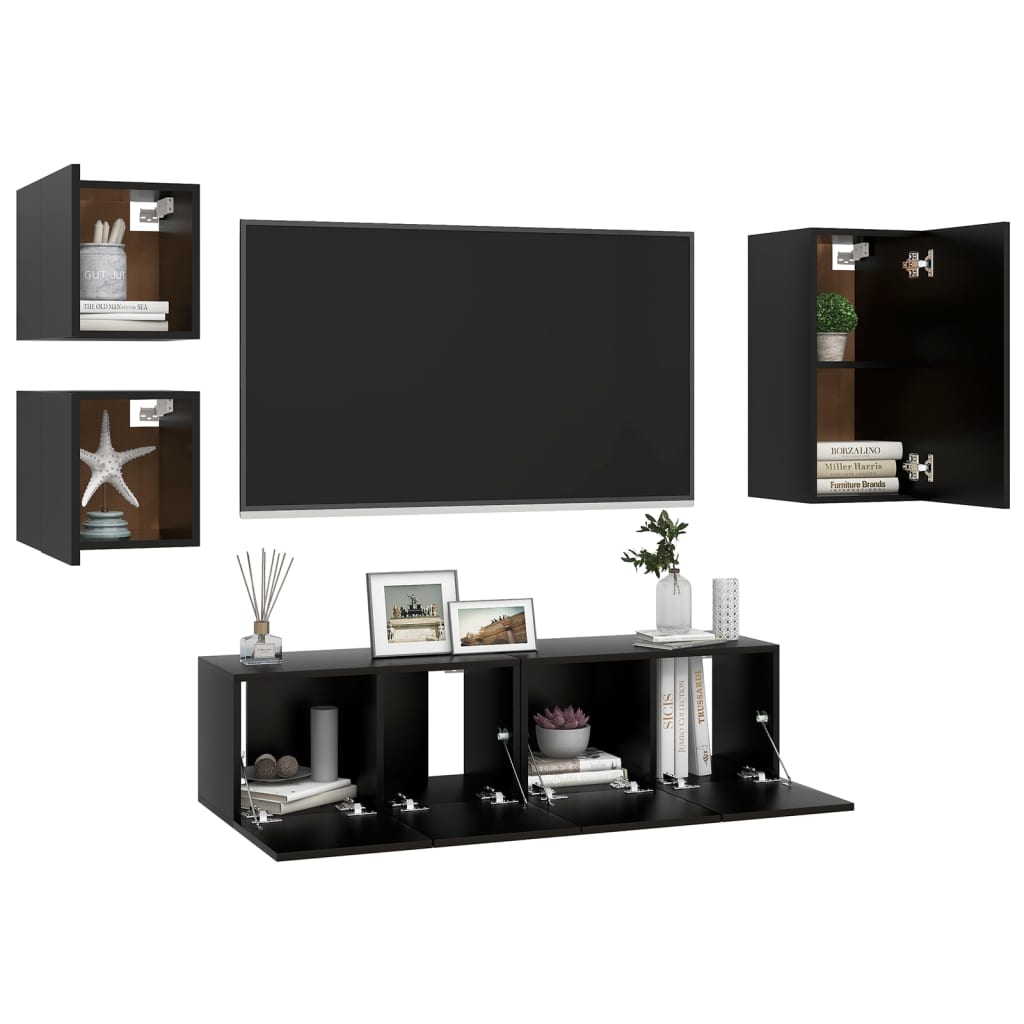 Ensemble de meubles TV 5 pièces en bois