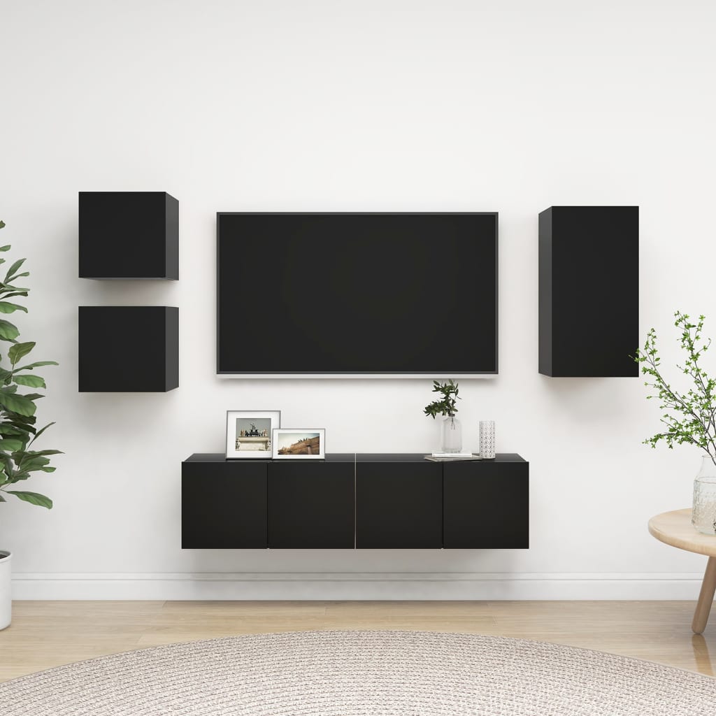 Ensemble de meubles TV 5 pièces en bois