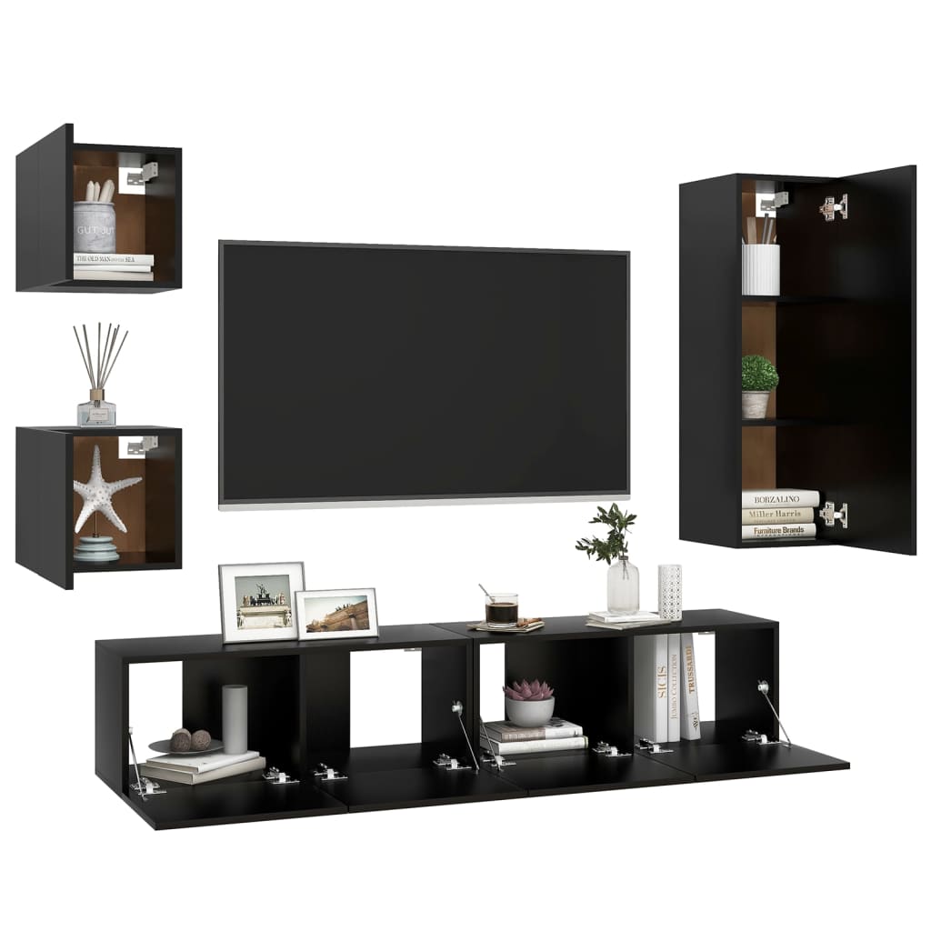 Ensemble de meubles TV 5 pièces en bois