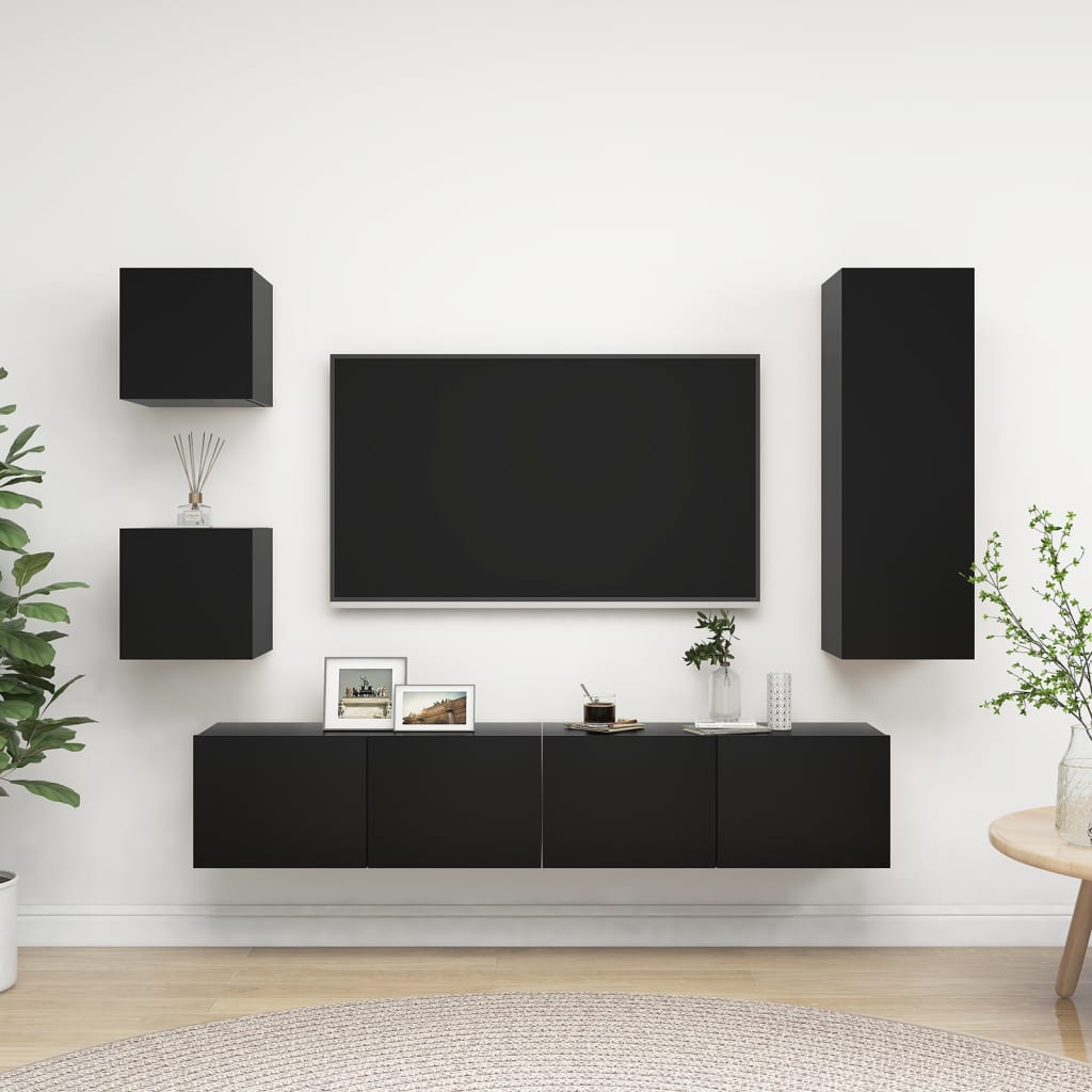 Ensemble de meubles TV 5 pièces en bois