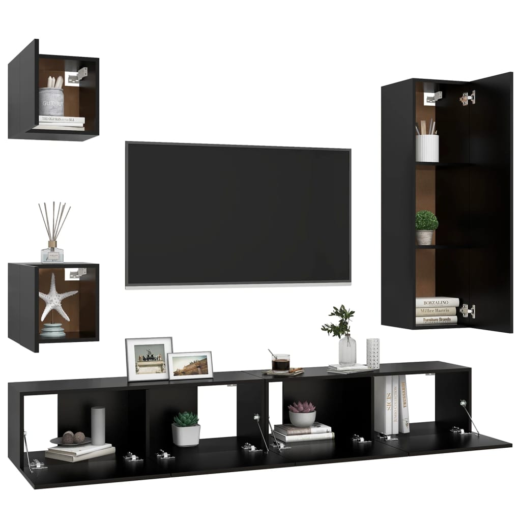 Ensemble de meubles TV 5 pièces en bois