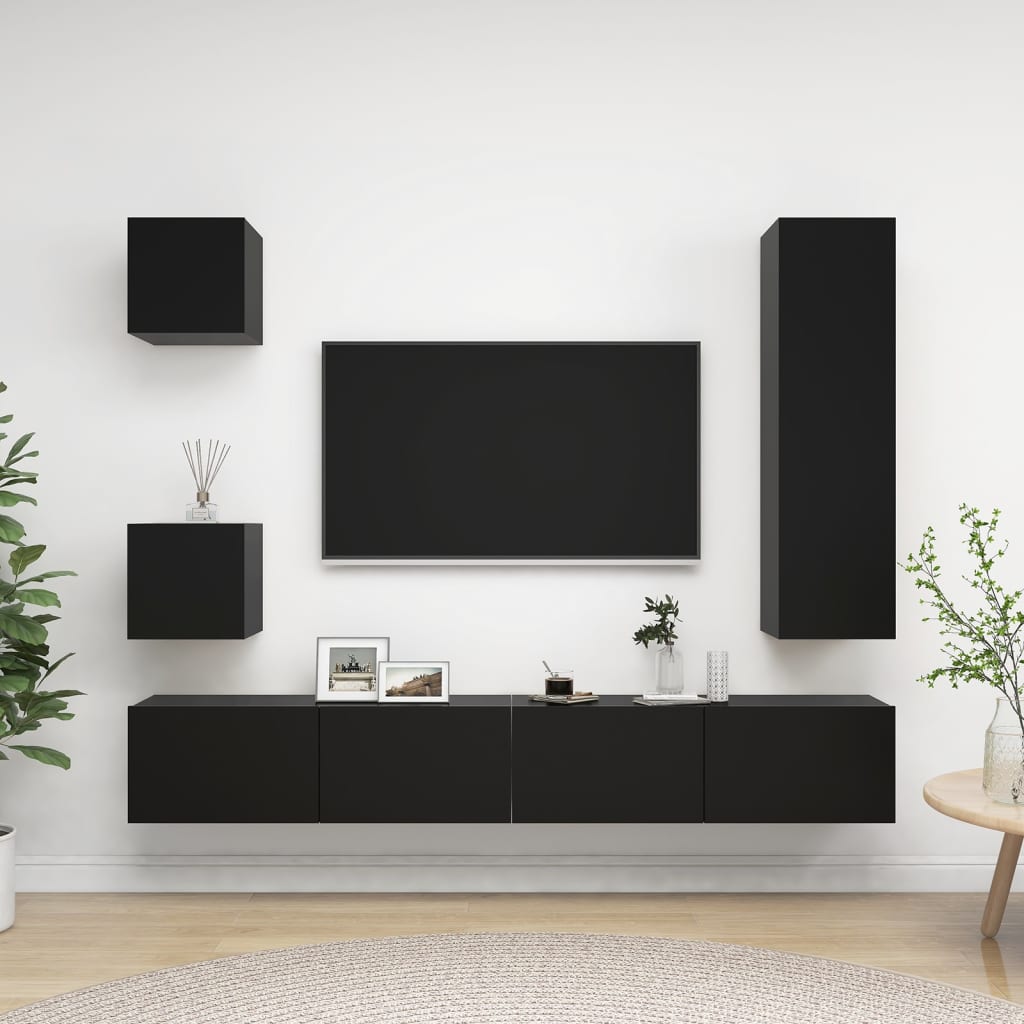 Ensemble de meubles TV 5 pièces en bois