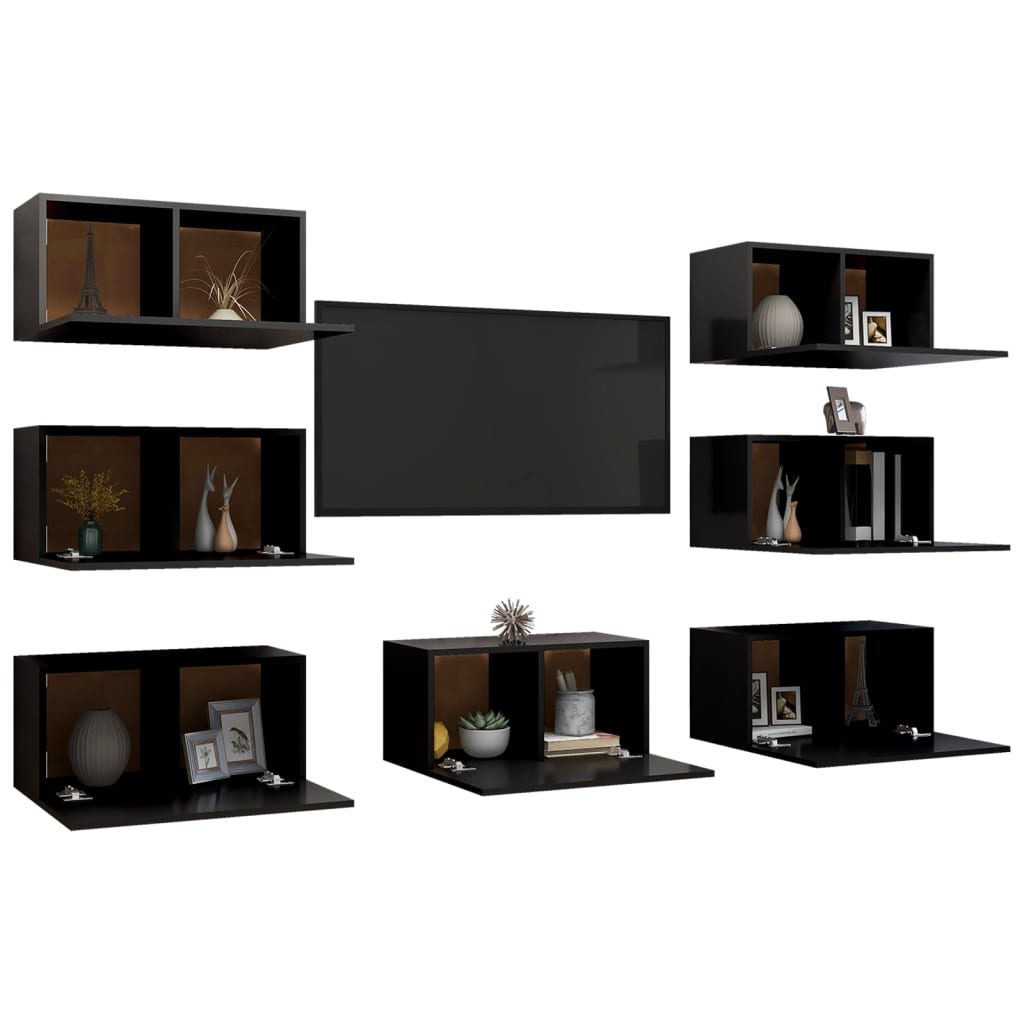 Meuble TV 7 pcs 30,5x30x60 cm bois d'ingénierie