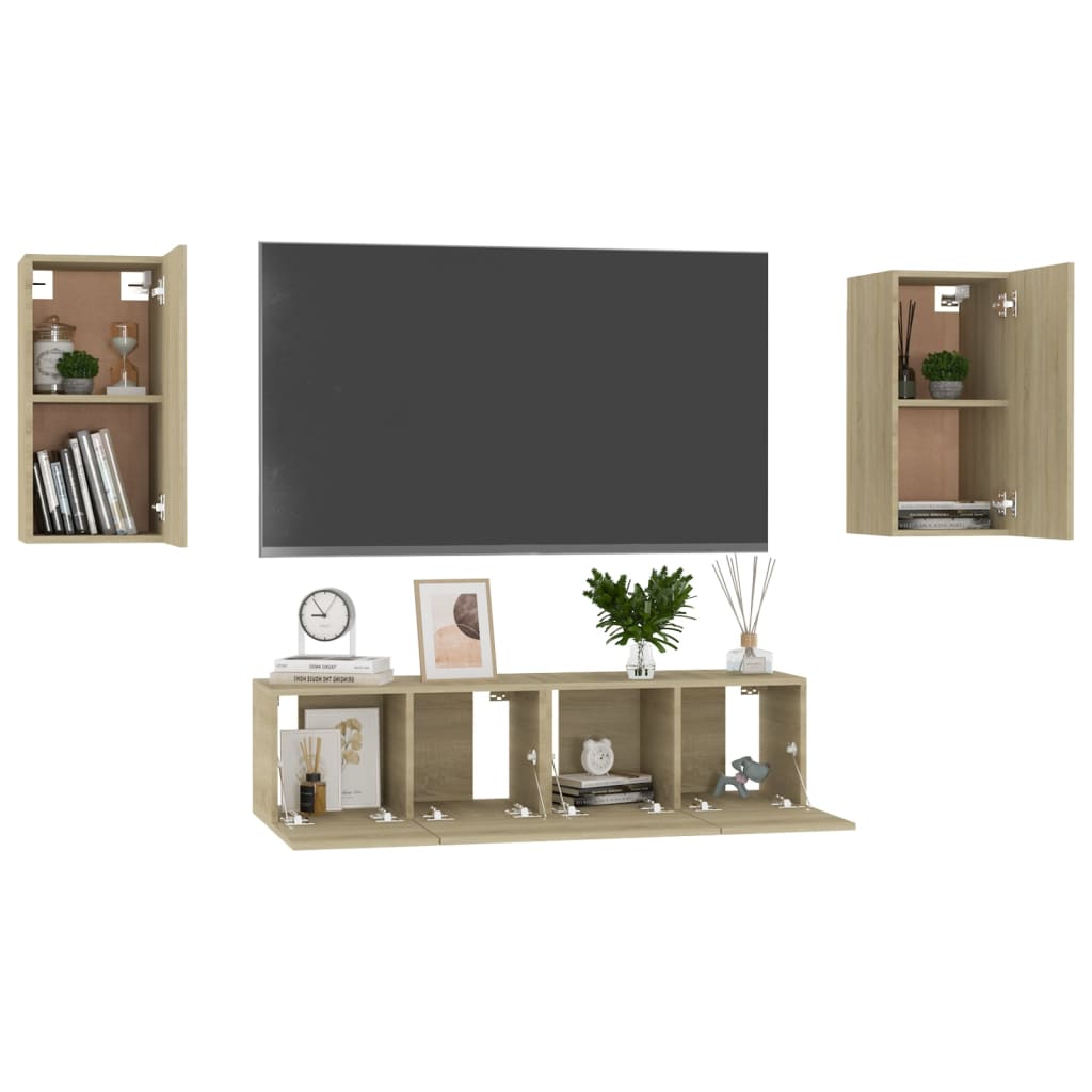 Ensemble de meubles TV 5 pièces en bois