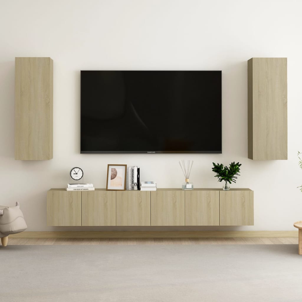 Ensemble de meubles TV 5 pièces en bois