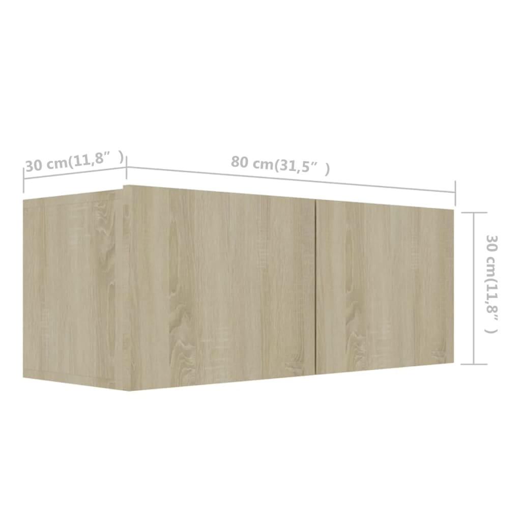 Ensemble de meubles TV 8 pièces en bois chêne Sonoma