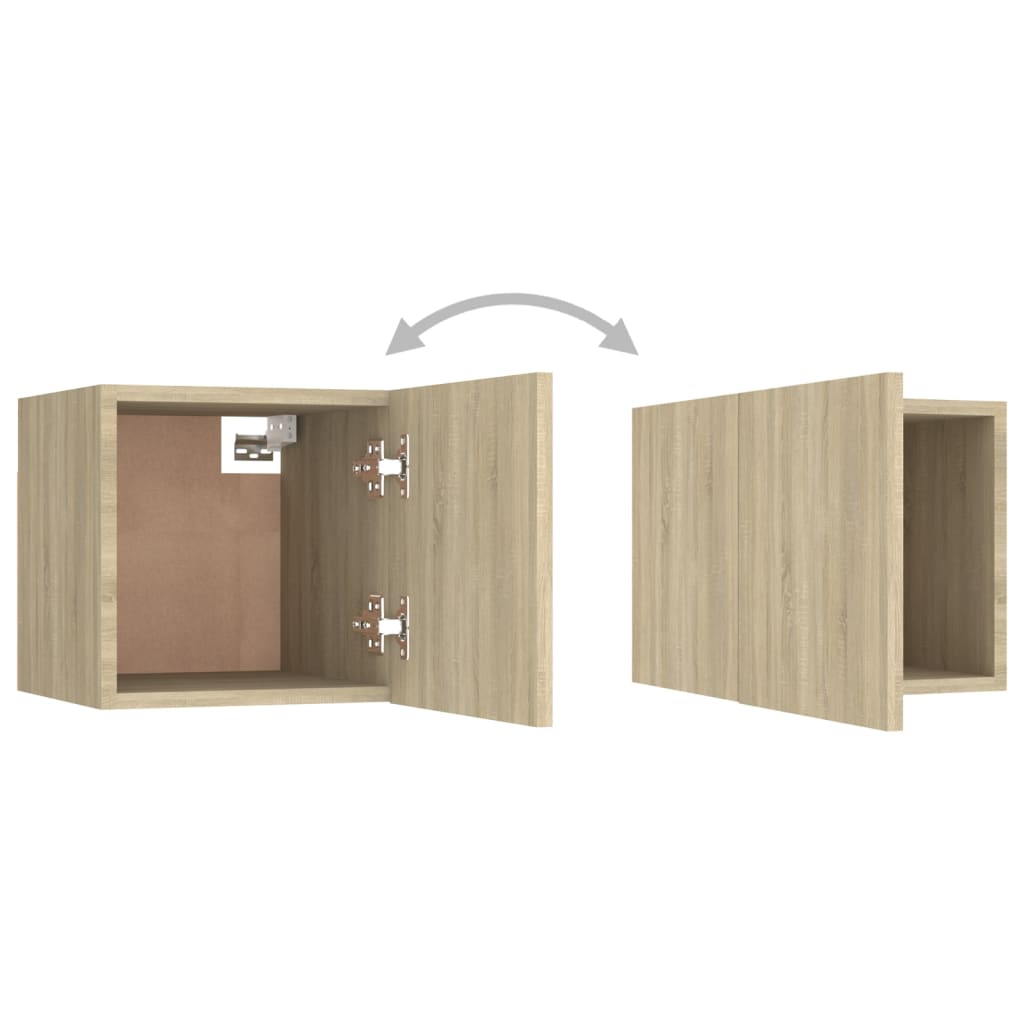 Ensemble de meubles TV 8 pièces en bois chêne Sonoma