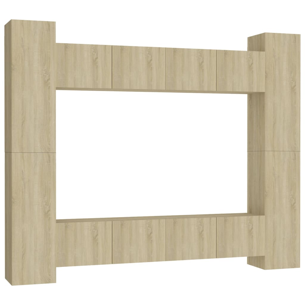 Ensemble de meubles TV 8 pièces en bois