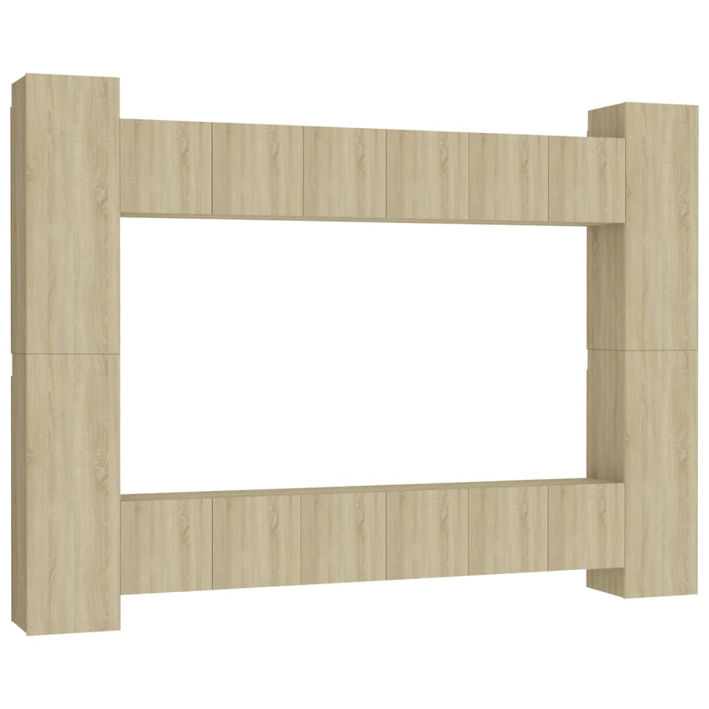 Ensemble de meubles TV 8 pièces en bois