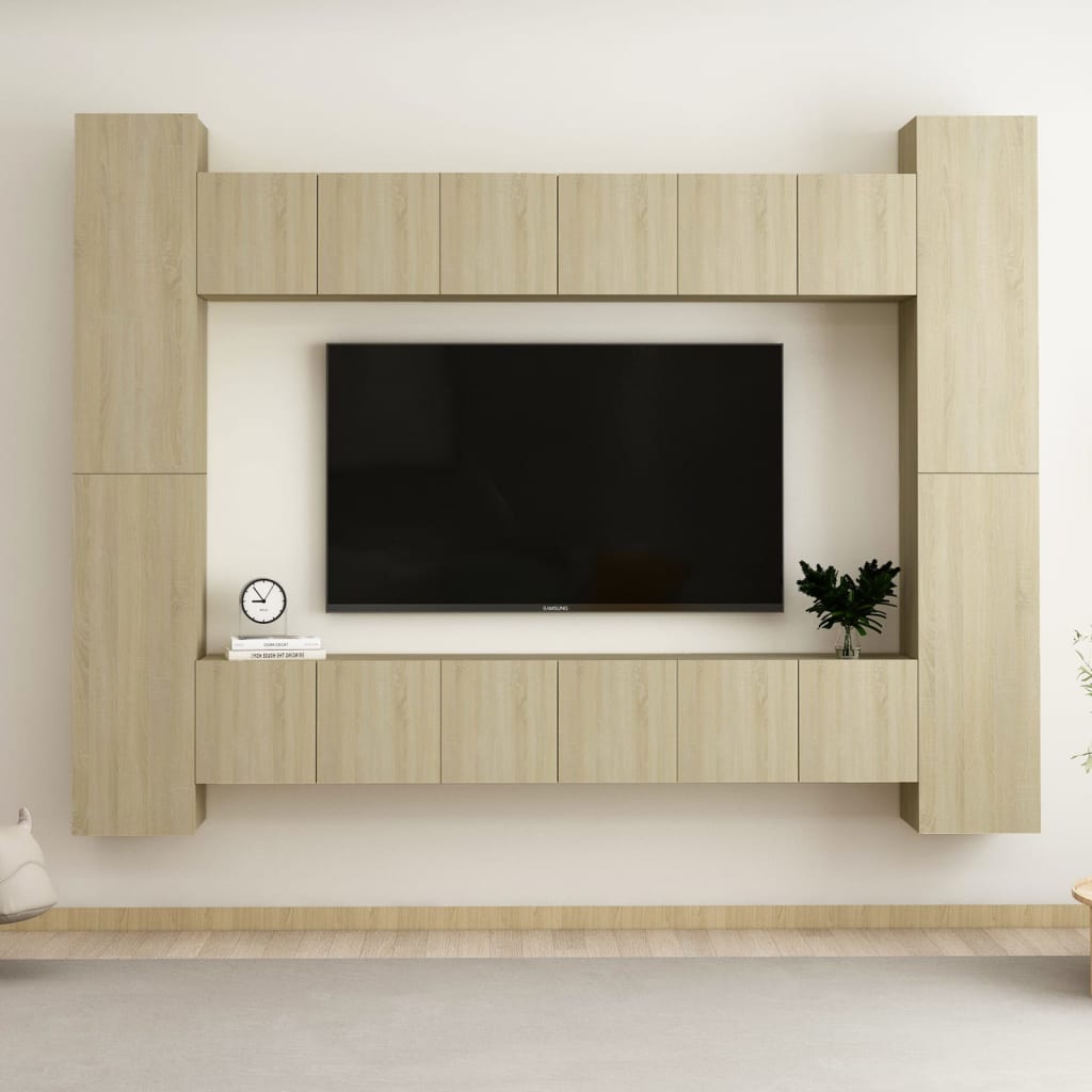 Ensemble de meubles TV 8 pièces en bois