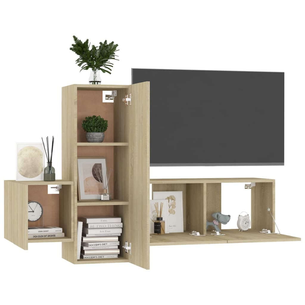 Ensemble de meubles TV 5 pièces en bois