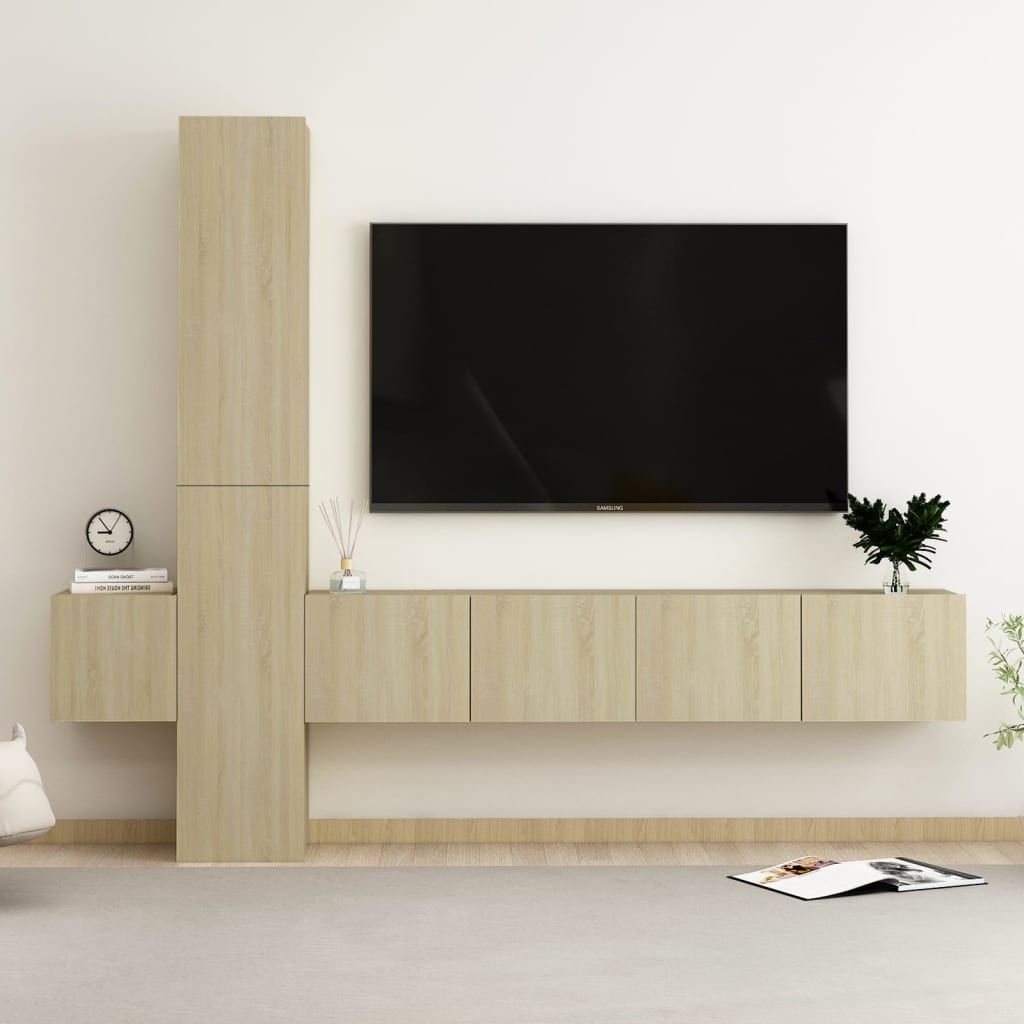 Ensemble de meubles TV 5 pièces en bois