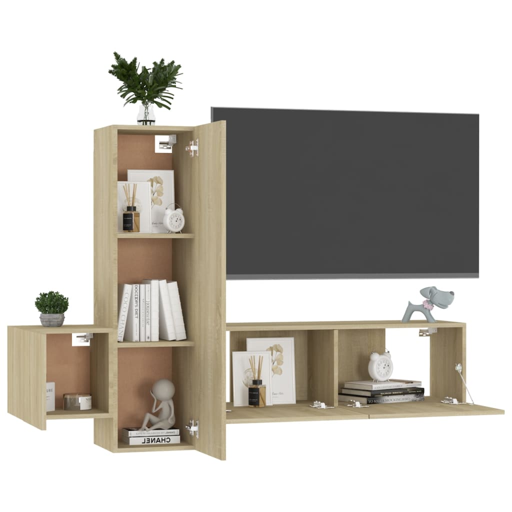 Ensemble de meubles TV 5 pièces en bois