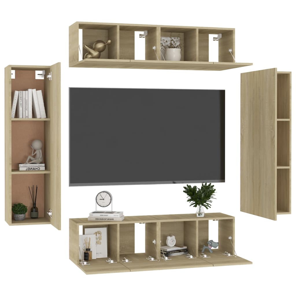 Ensemble de meubles TV 4 pièces en bois