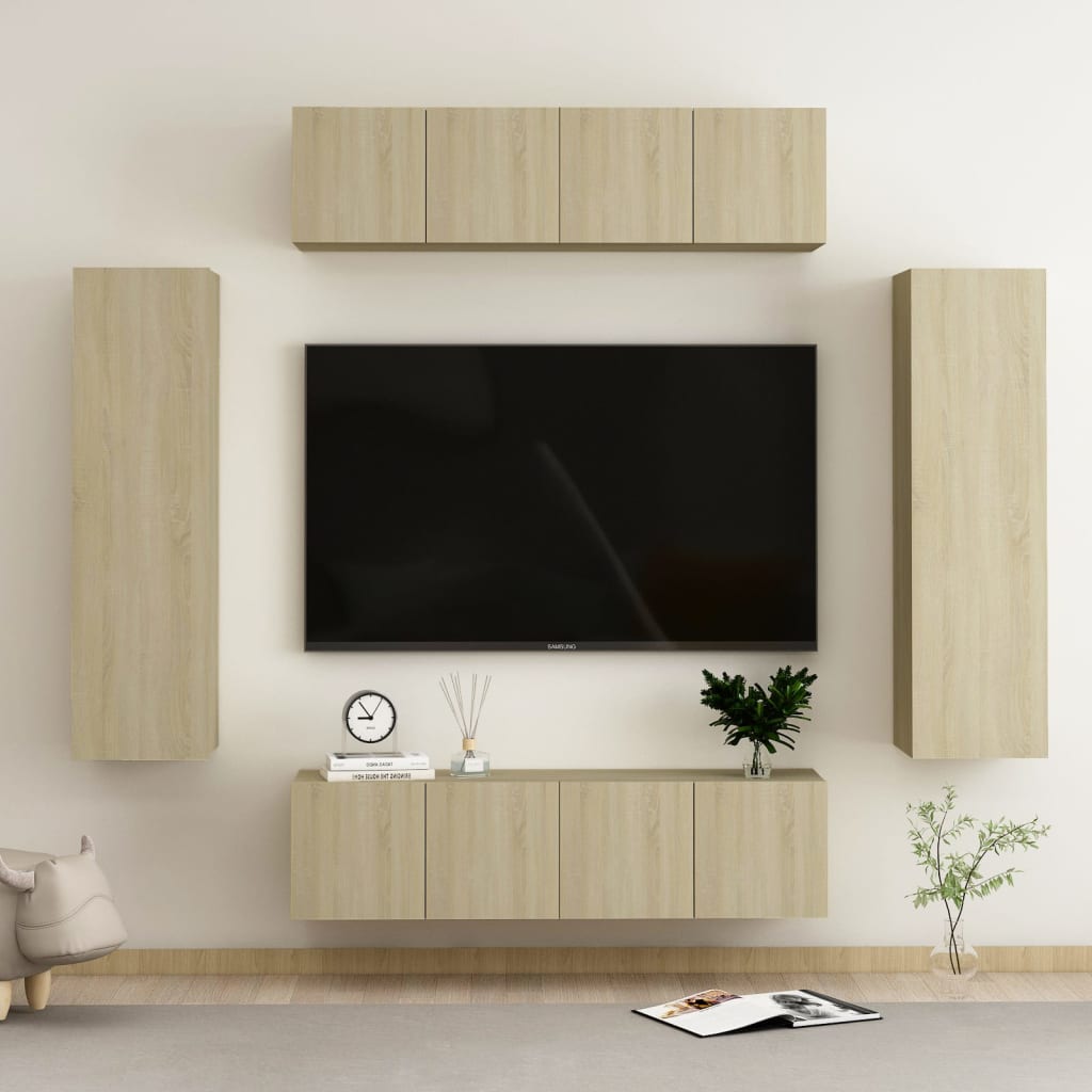 Ensemble de meubles TV 4 pièces en bois