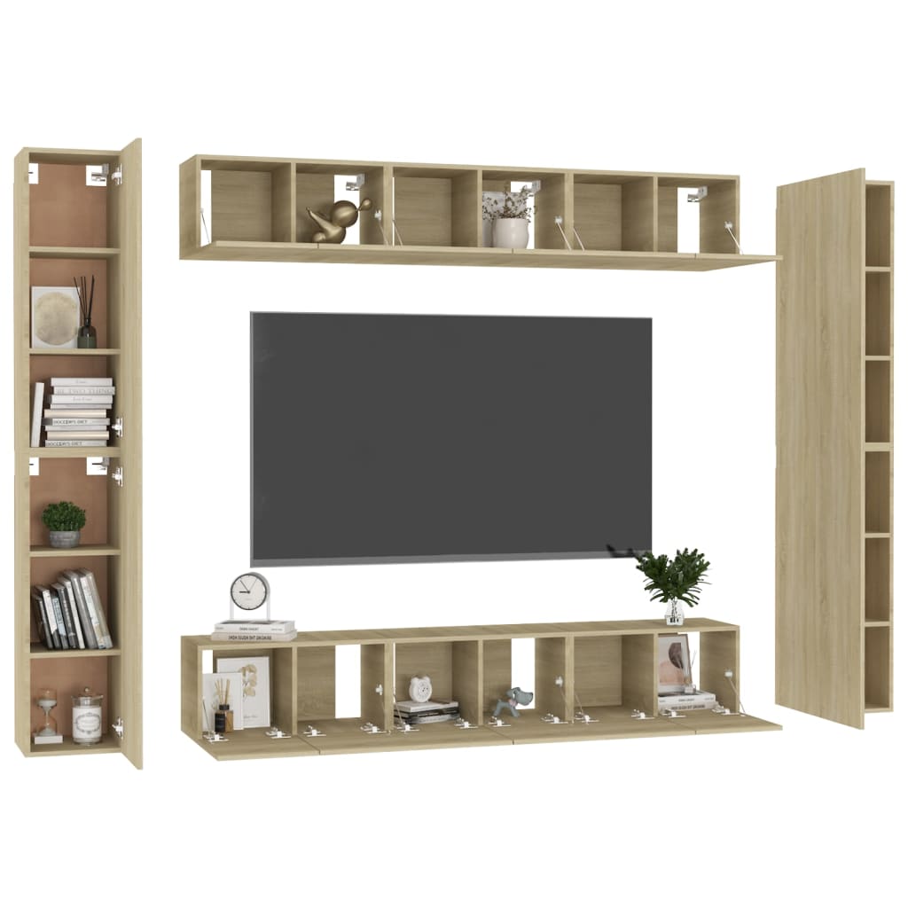 Ensemble de meubles TV 4 pièces en bois