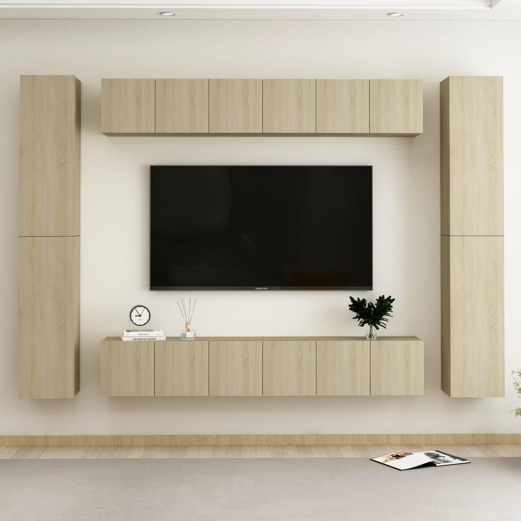 Ensemble de meubles TV 4 pièces en bois